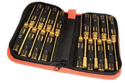 16-Piece RC Tool Set with Carrying Bag in Essential Remote Control Kit