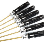 Metric Size Allen Hex Wrench Set 6pcs (0.9, 1.3, 1.5, 2, 2.5 & 3mm)