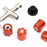 Realistic Red Billet Machined M4 Size Wheel Nut for 1/10 Scale Models