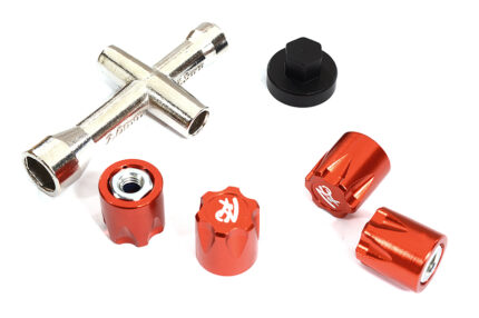 Realistic Red Billet Machined M4 Size Wheel Nut for 1/10 Scale Models