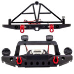 Realistic Front & Rear Bumper w/LED for Traxxas TRX-4 & Axial SCX10 III & SCX-10