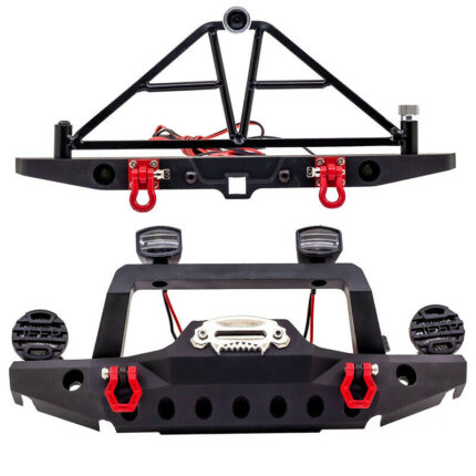 Realistic Front & Rear Bumper w/LED for Traxxas TRX-4 & Axial SCX10 III & SCX-10