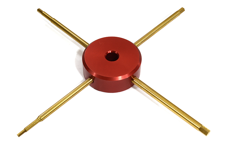 C30293RED Metric Size Allen Hex 4-in-1 Wrench (1.5, 2, 2.5 & 3mm) - Image 1