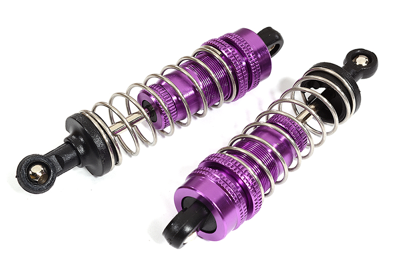 C30316PURPLE Purple Alloy Machined Shocks for 1/10 On-Road RC Car, 72mm Length - Image 1