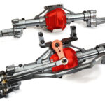 Billet Machined F & R Axle Assembly for 1/10 SCX10 Crawler w/ 4-Link Suspension