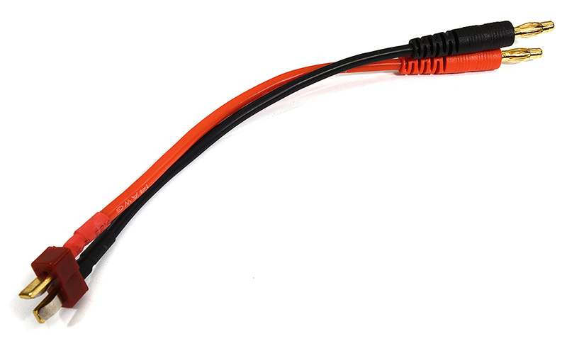 C30352 T-Plug Male-to-Banana Male Connector Adapter 150mm Wire Harness - Image 1