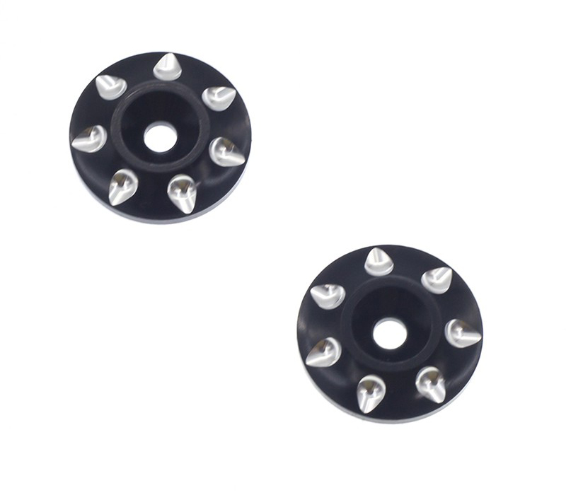 C30361BLACK Aluminum Wing Mount Buttons for 1/8 Scale Buggy in Black Color Upgrade - Image 1