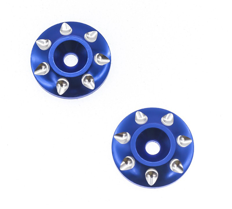 C30361BLUE Aluminum Wing Mount Buttons for 1/8 Scale Buggy - Image 1