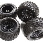 1/10 Off-Road Wheel & Tire Set, 4pcs OD=132mm W=68mm Hex=12mm