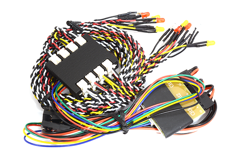 C30408 Complete 16 LED (3mm) Lighting System w/ Multi-Mode for 1/10 Scale RC Vehicles - Image 1