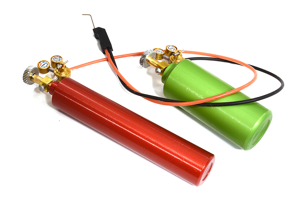 C30411REDGREEN Realistic Model Welding Cylinders & Torch Kit for 1/10 Scale Crawler - Image 1