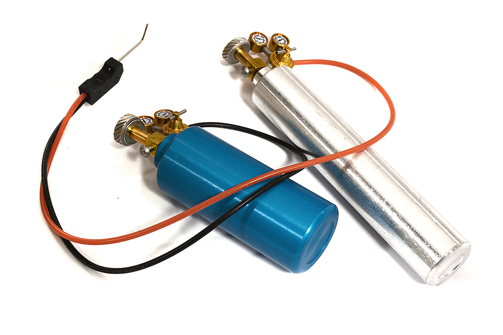 C30411SILVERBLUE Realistic Model Welding Cylinders & Torch Kit for 1/10 Scale Crawler - Image 1