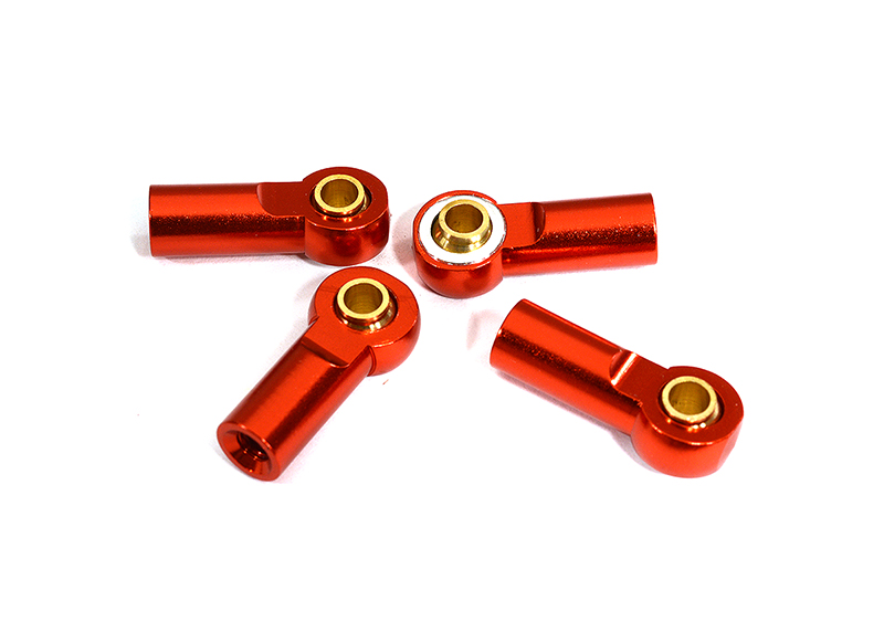 C30415RED Alloy Machined M3 Size Short Ball Ends Type Tie Rod Ends, Ball Links - Image 1