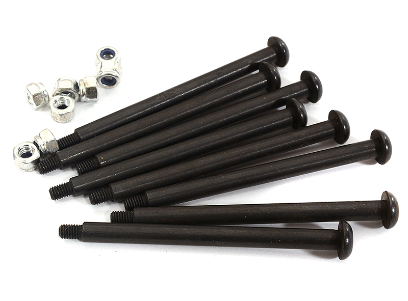 C30599 Steel 49mm Suspension Pins (8) for Traxxas X-Maxx 4X4 (Drill 4mm Arm Holes) - Image 1