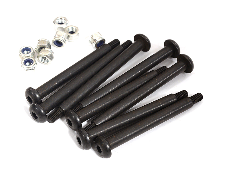 C30600 Steel 34mm & 40mm Suspension Pins (8) for Traxxas 1/10 Maxx(Drill 4mm Arm Holes) - Image 1