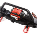 Realistic Front Bumper w/ LED & Power Winch for Axial SCX10 III Scale Crawler