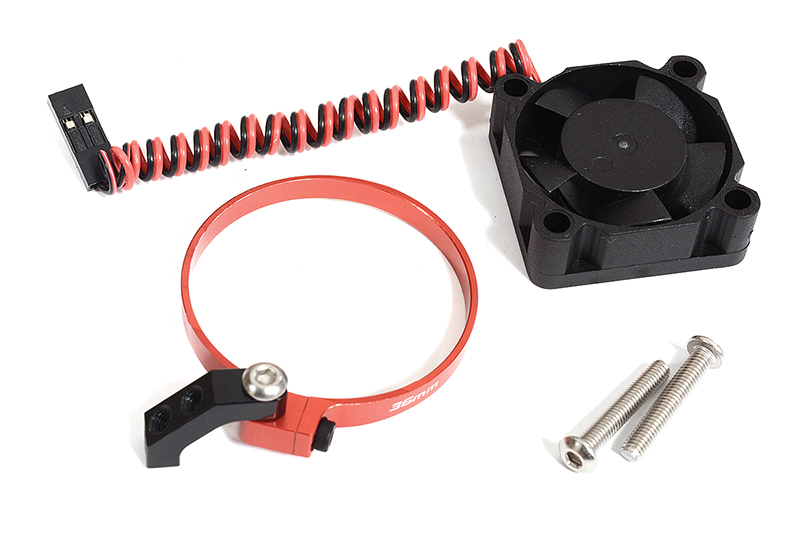 C30602RED 30x30x10mm High Speed Cooling Fan+Clamp Type Mount for 36mm O.D. Motor - Image 1