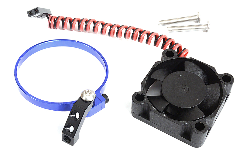 C30604BLUE 30x30x10mm High Speed Cooling Fan+Clamp Type Mount for 35mm O.D. Motor - Image 1