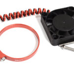 40x40x10mm High Speed Red Cooling Fan with Clamp Mount for 40mm O.D. Motor