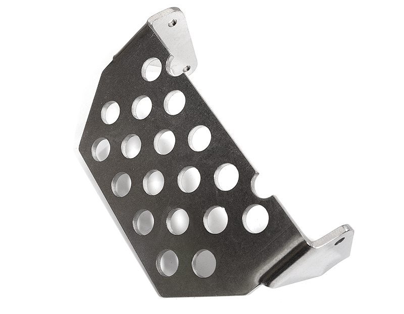 C30607SILVER Realistic Stainless Steel Front Skid Plate for Axial SCX10 III Scale Crawler - Image 1