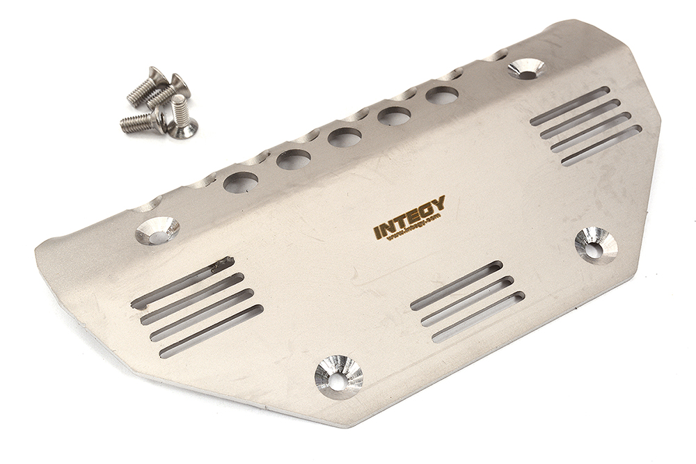 C30609SILVER Stainless Steel Front Skid Plate for Traxxas TRX-4 G500 & AMG63 - Silver - Image 1