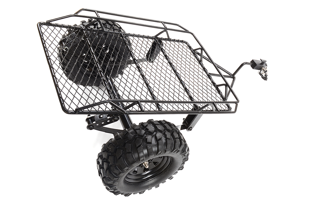 C30616 Realistic Leaf Spring 1/10 Size Low Side Trailer 305x210x140mm for Scale Crawler - Image 1