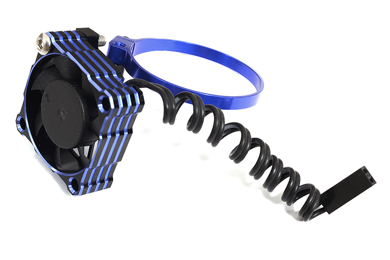 C30617BLUE 30x30x10mm High Speed Cooling Fan+Clamp Type Mount for 35-36mm O.D. Motor - Image 1