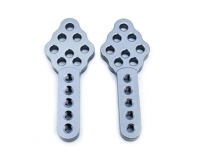 C30633GUN Billet Machined Add-On Shock Mounting Plates for Axial 1/10 SCX-10 Type Crawlers - Image 1