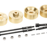Brass 19g Each Wheel Spacers 11mm Thick w/ Extended Axles for Axial 1/24 SCX24