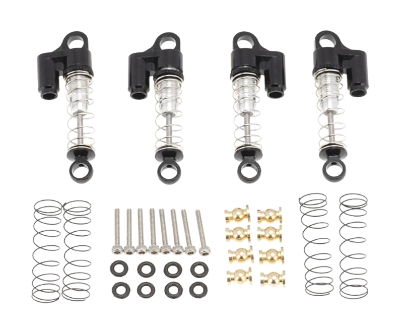 C30646BLACK Black Alloy Machined Reservoir Friction Damper Set for Axial 1/24 SCX24 - Image 1