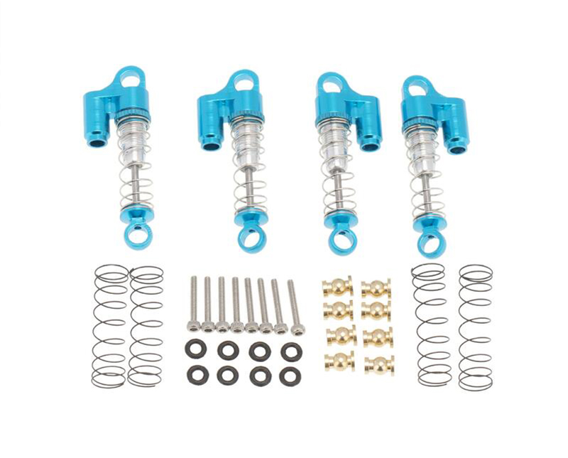 C30646BLUE Alloy Machined Reservoir Friction Damper Set for Axial 1/24 SCX24 - Image 1
