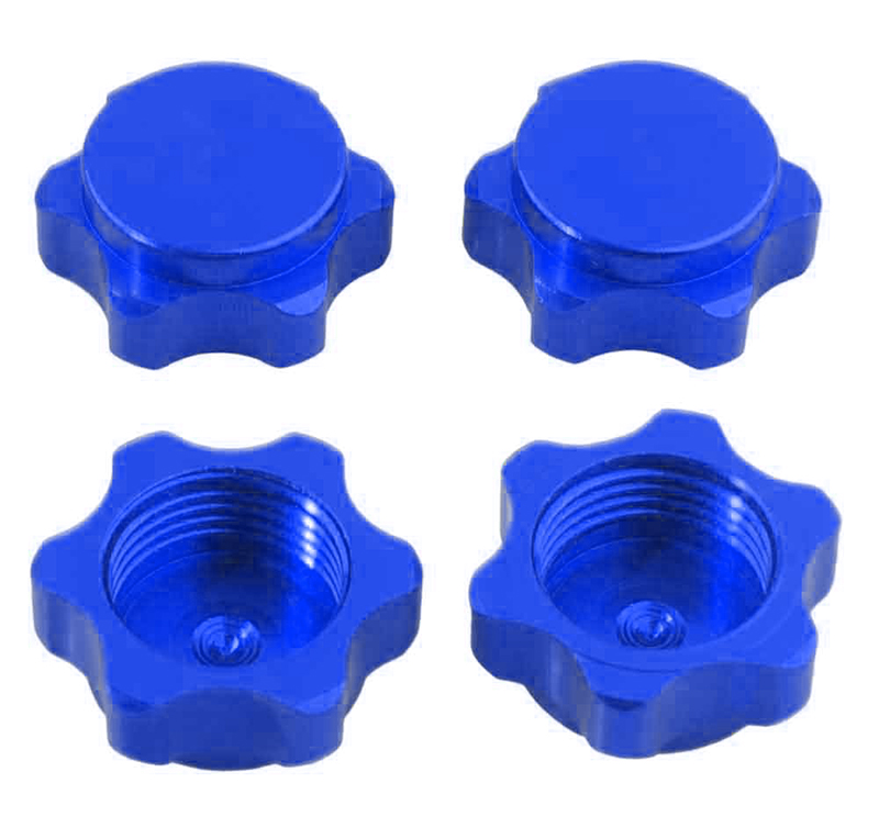 C30656BLUE Billet Machined Aluminum 17mm Hex Hub Covers for 1/8 Buggy and Monster Truck - Image 1