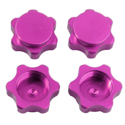Billet Machined Aluminum 17mm Hex Hub Covers for 1/8 Buggy and Monster Truck