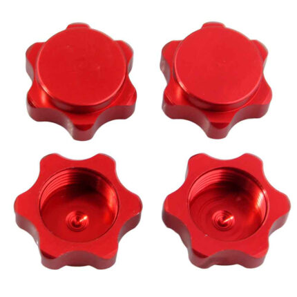Billet Machined Aluminum 17mm Hex Hub Covers for 1/8 Buggy and Monster Truck