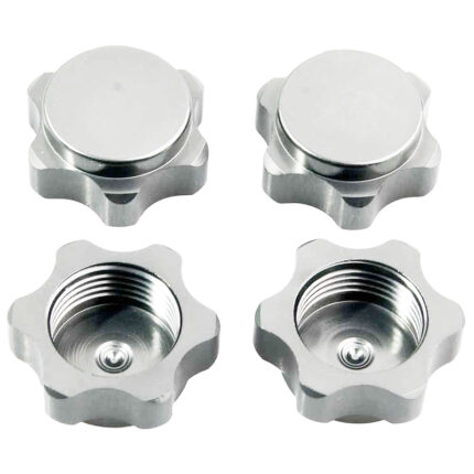 Billet Machined Aluminum 17mm Hex Hub Covers for 1/8 Buggy and Monster Truck