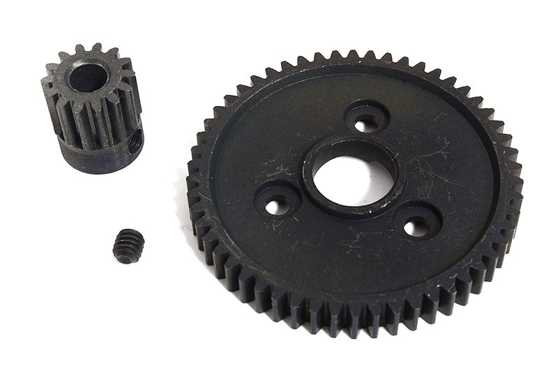 C30678 Steel 0.8M 32 Pitch 54T Spur+14T Pinion Set w/5mm for Most Traxxas 1/10 4X4 - Image 1