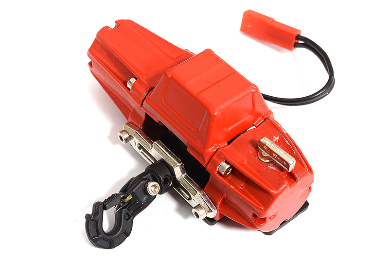 C30697RED Realistic Heavy-Duty High Torque Winch for 1/10 Scale Trail Crawler - Image 1