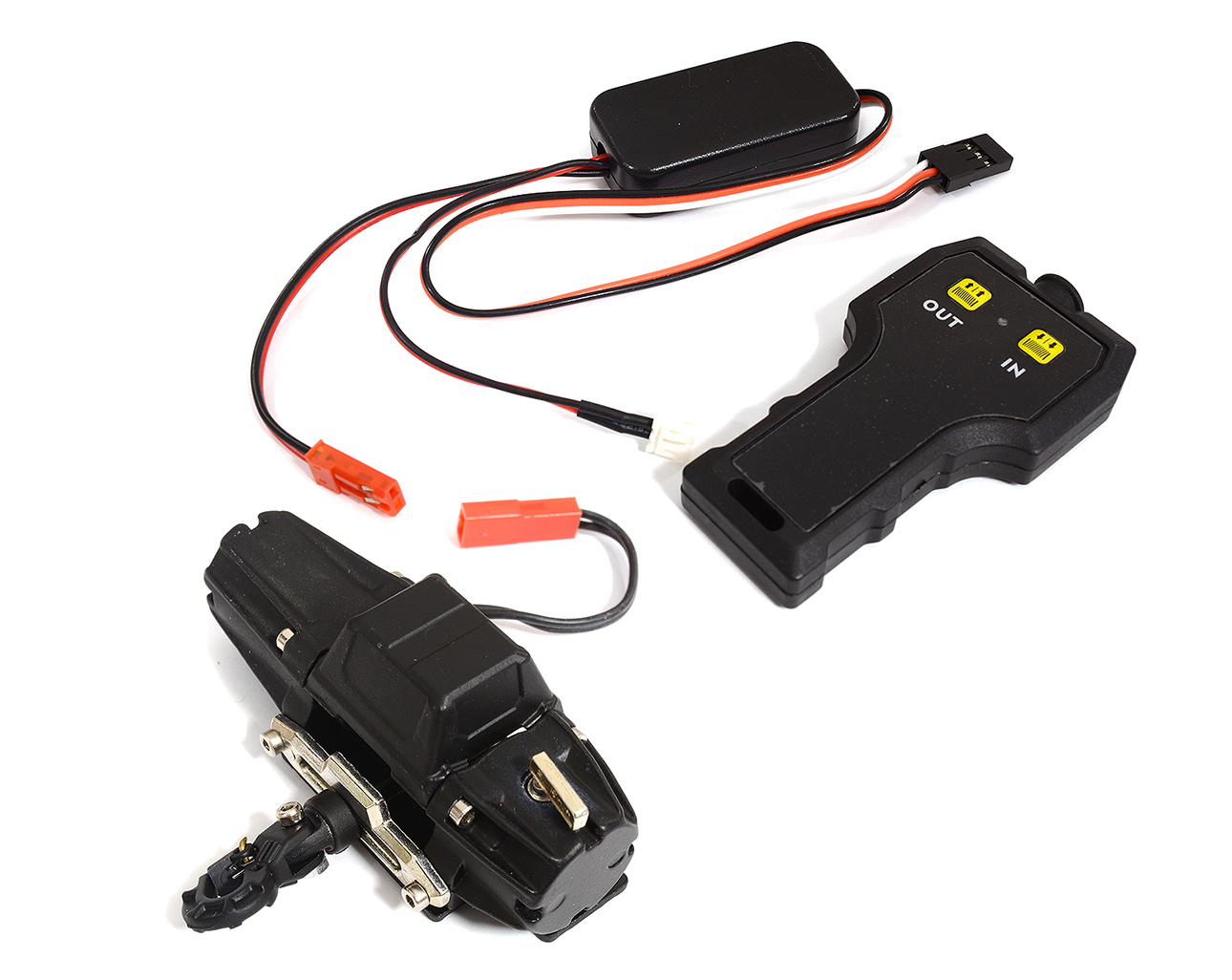 C30699BLACK Realistic Heavy-Duty High Torque Winch w/ Remote Control for 1/10 Scale Crawler - Image 1