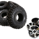 Billet Alloy 6 Spoke 1.9 Wheel & Tire (4) for Scale Crawler (O.D.=122mm)