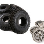 Billet Alloy 10 Spoke 1.9 Wheel & Tire (4) for Scale Crawler (O.D.=122mm)