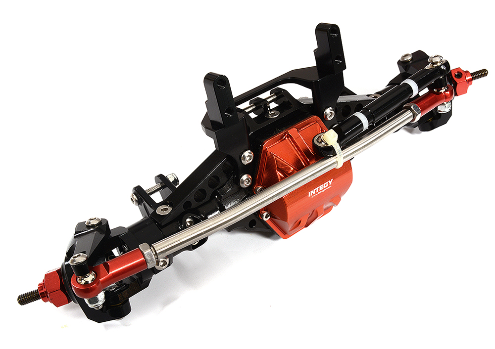 C30732BLACK Complete Billet Machined T12 Front Axle for Axial 1/10 SCX-10 Dingo Honcho Jeep - Image 1