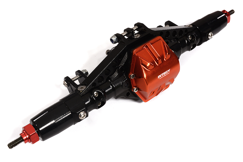 C30733BLACK Complete Billet Machined T12 Rear Axle for Axial 1/10 SCX-10 Dingo Honcho Jeep - Image 1