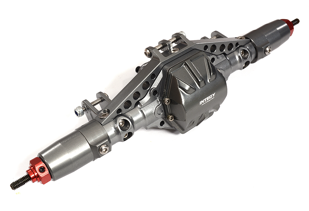 C30733GUN Billet Machined T12 Rear Axle for Axial 1/10 SCX-10 Dingo Honcho Jeep - Gunmetal - Image 1