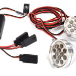LED Spot Light Set w/ Metal Housings & Control Box for 1/5, 1/8 & 1/10 Scale
