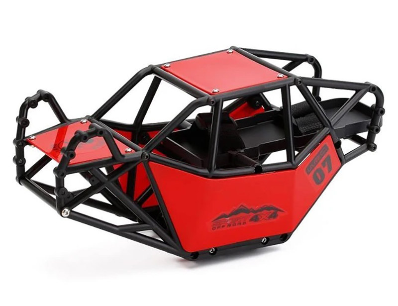 C30755RED Realistic 1/10 Scale RC Rock Bouncer Plastic Roll Cage - Image 1
