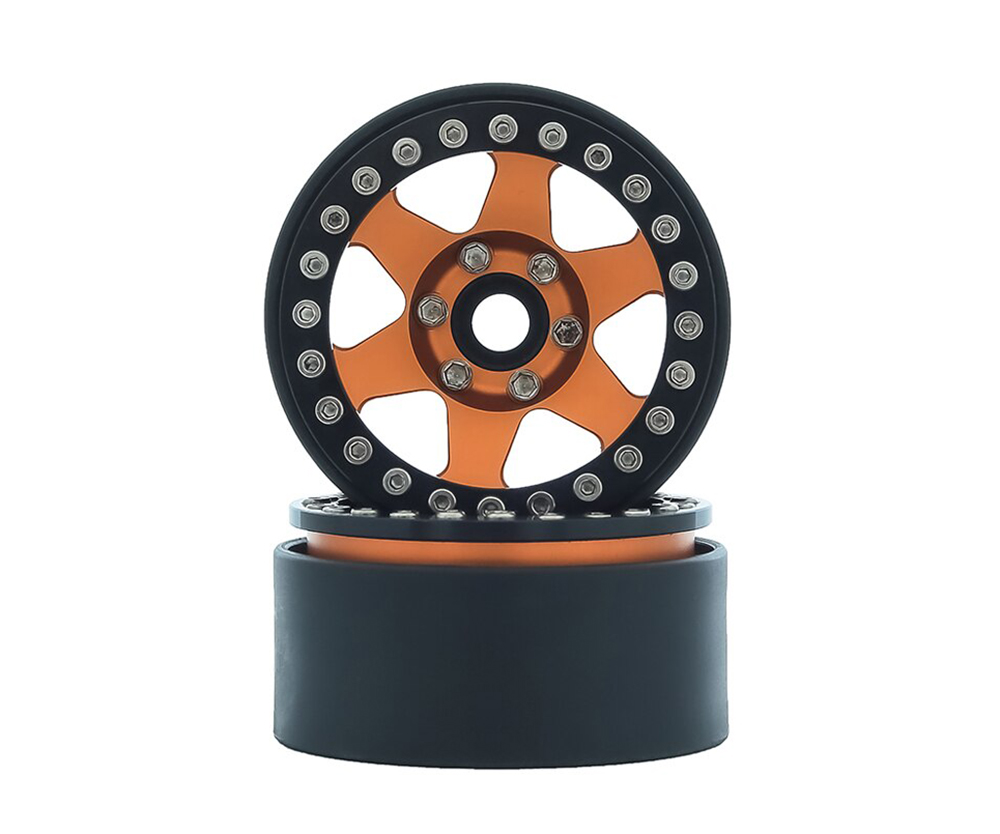 C30761 1.9 Size Billet Machined Alloy Wheel (2) for 1/10 Scale Off-Road Crawler - Image 1
