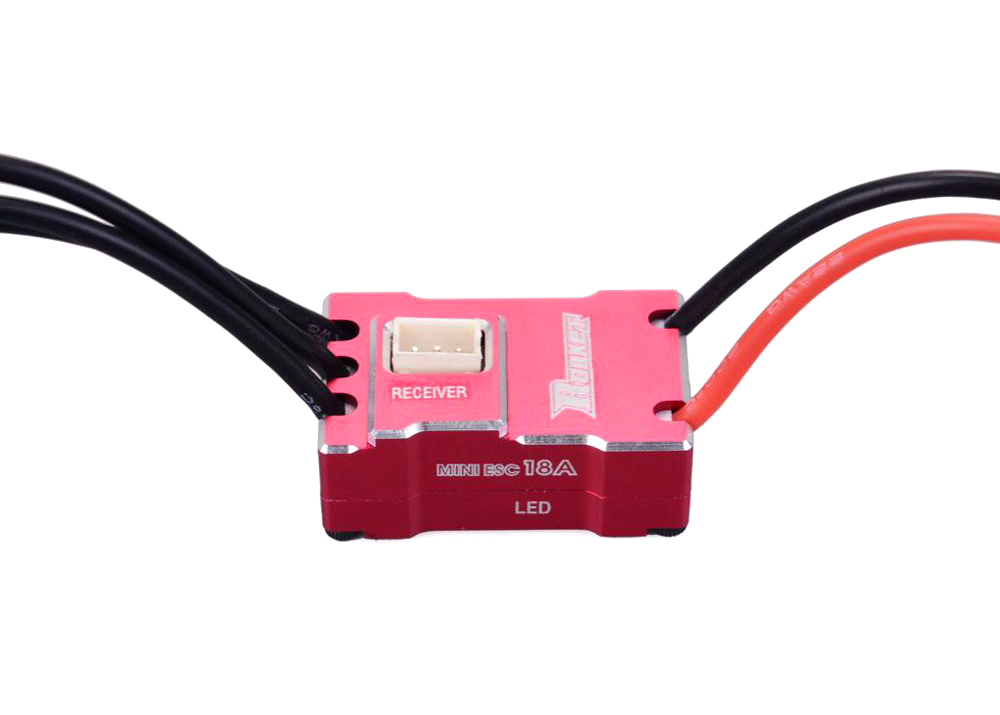C30773RED Surpass 18A ESC Electronic Speed Controller 7.4V for 1/16 - 1/28 Mini Car - Image 1