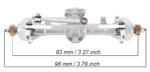 Billet Machined Alloy Complete Front Axle for Axial 1/24 SCX24 Rock Crawler - Image 2