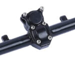 Black Billet Machined Alloy Complete Rear Axle for Axial 1/24 SCX24 Rock Crawler