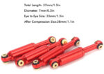 Billet Machined Alloy Shocks (4) for Axial 1/24 SCX24 Rock Crawler - Image 2